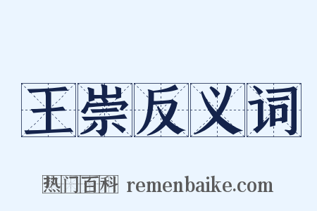 王崇反义词是什么意思的图片